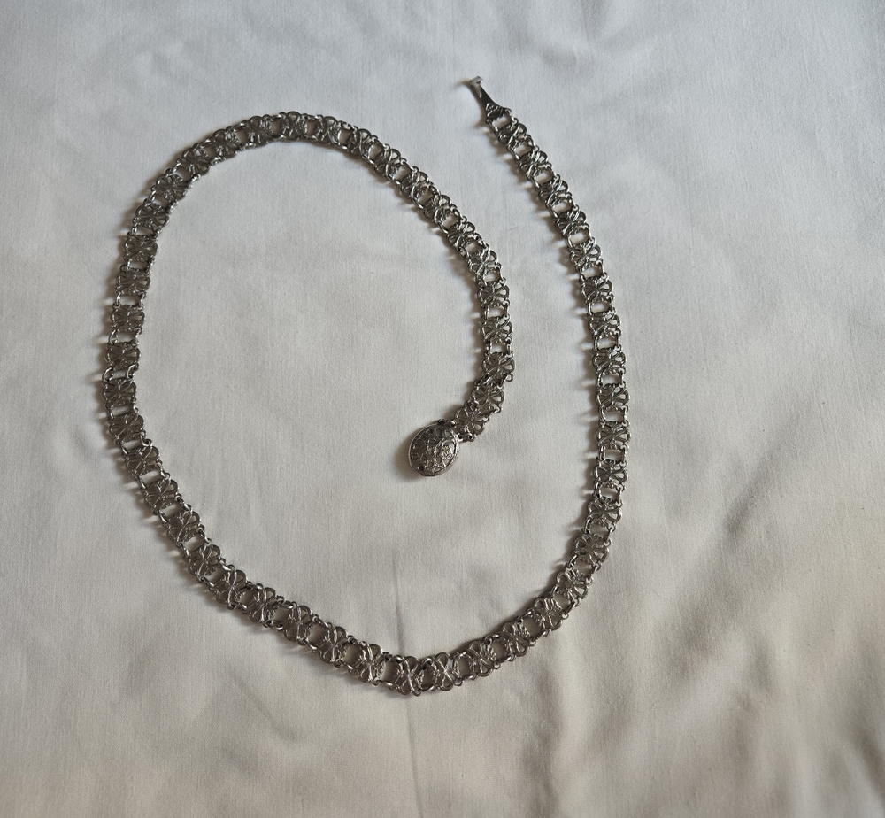 Vintage Silver Metal Belt
